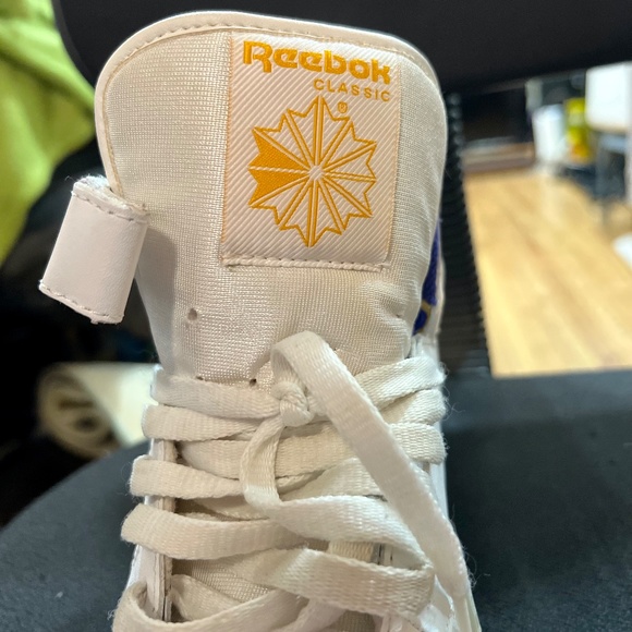 RARE Reebok Classic Ex-O-Fit High Yellow/Purple/White Mens Size 8 (unisex) - Picture 4 of 11